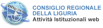 header:Consiglio Regionale della Liguria - Attività istituzionali web